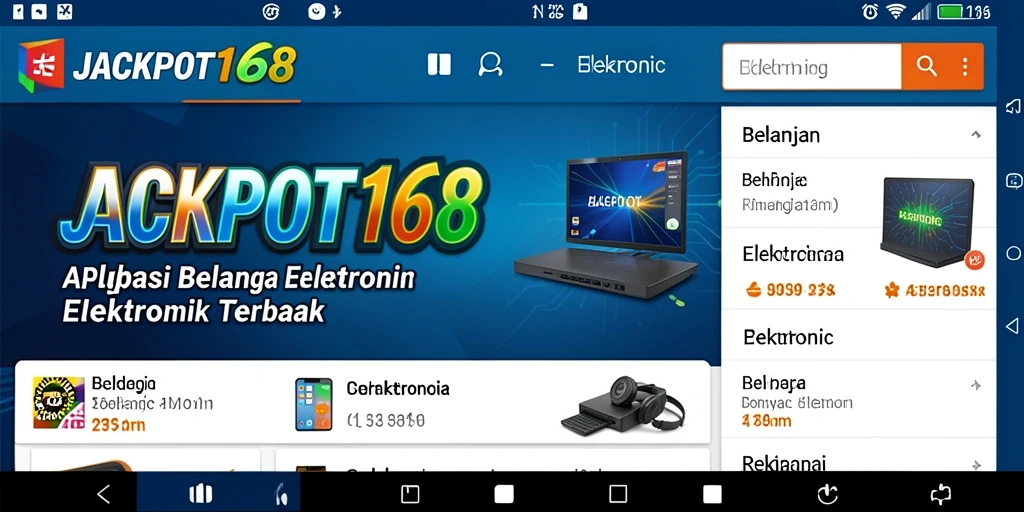 Tampilan antarmuka sederhana dan fungsional JACKPOT168 saat berbelanja elektronik.