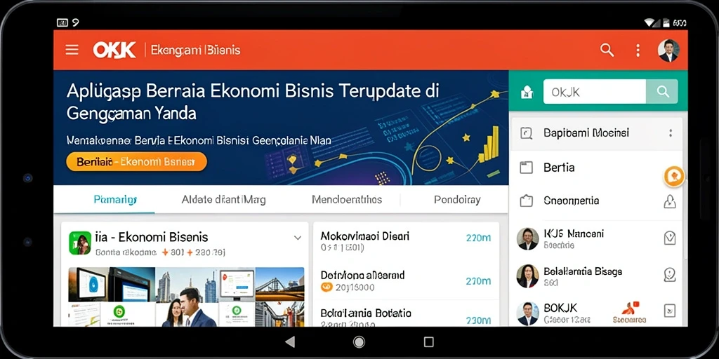 Tampilan antarmuka aplikasi OKJK yang informatif dan menarik.