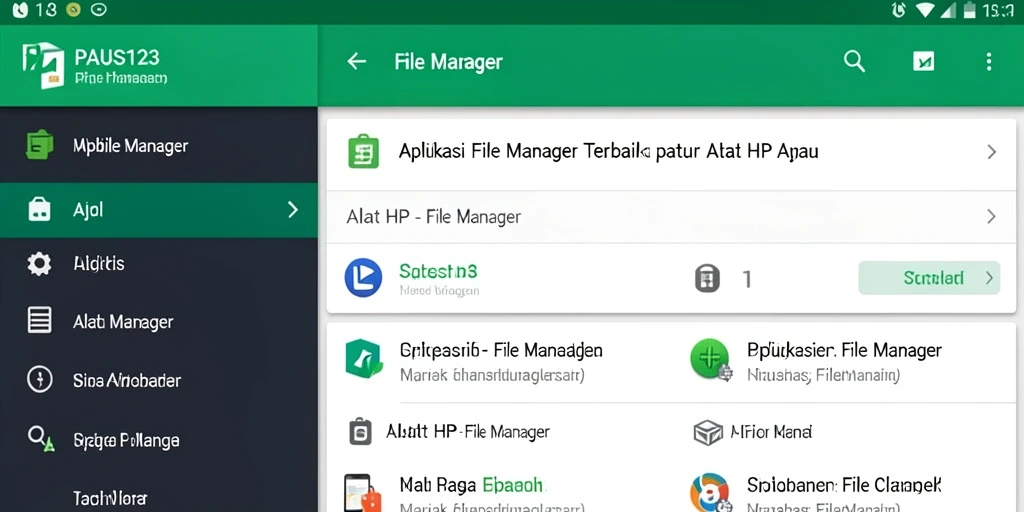 Tampilan antarmuka utama PAUS123 untuk manajemen file yang mudah.