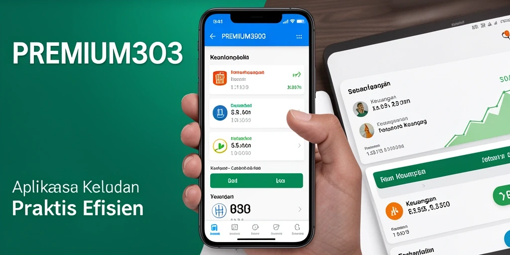 Antarmuka aplikasi PREMIUM303 untuk Catatan Keuangan yang user-friendly.