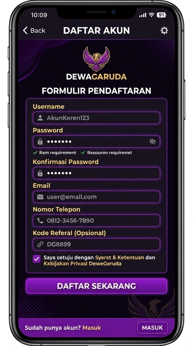 Buat Akun Baru Dewagaruda Dengan Mudah
